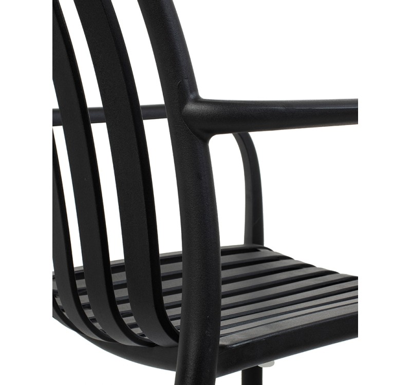 MODESTO krzesło Strips czarne  -          polipropylen