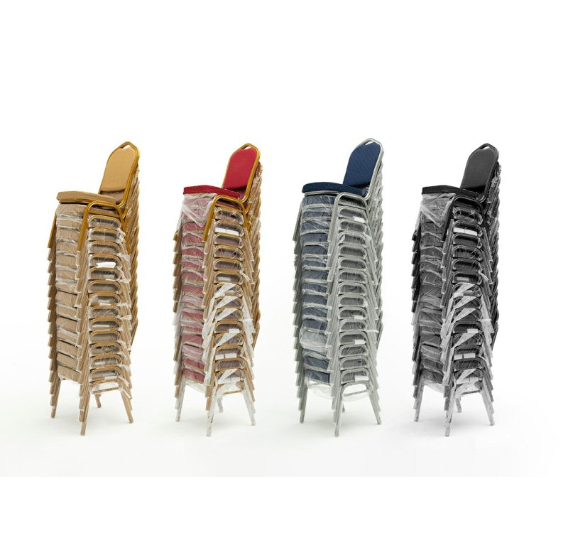 Krzesło bankietowe / konferencyjne HEROS  czerwone / złote