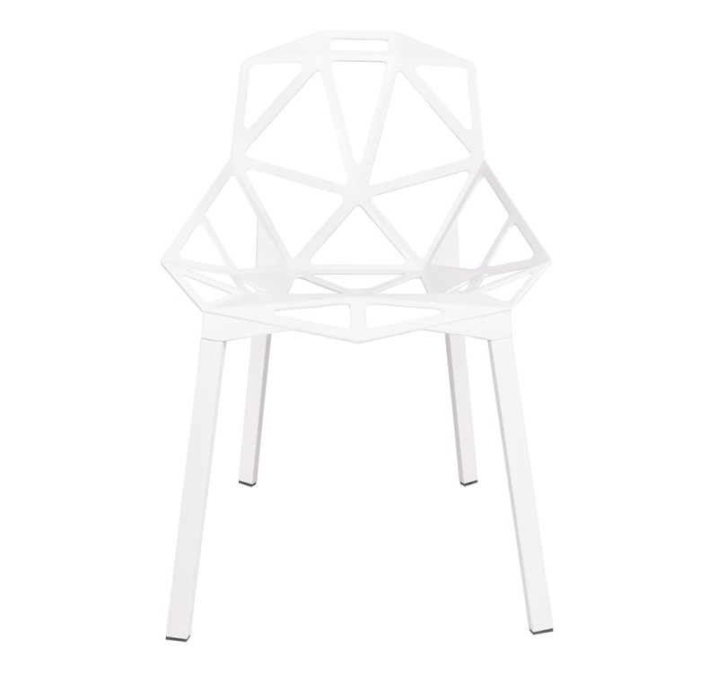 Krzesło SPLIT PREMIUM białe - aluminium, nogi białe