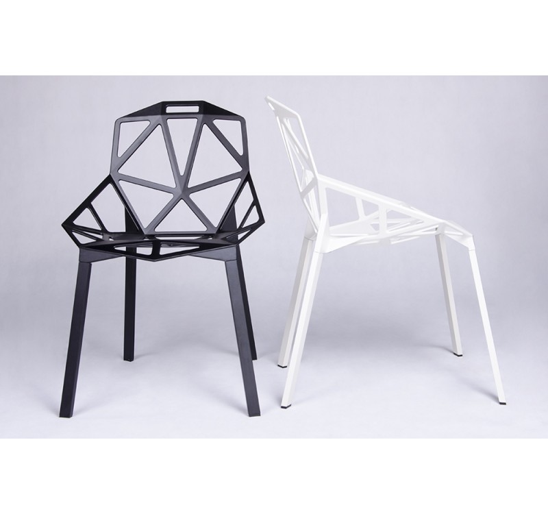 Krzesło SPLIT PREMIUM białe - aluminium, nogi białe