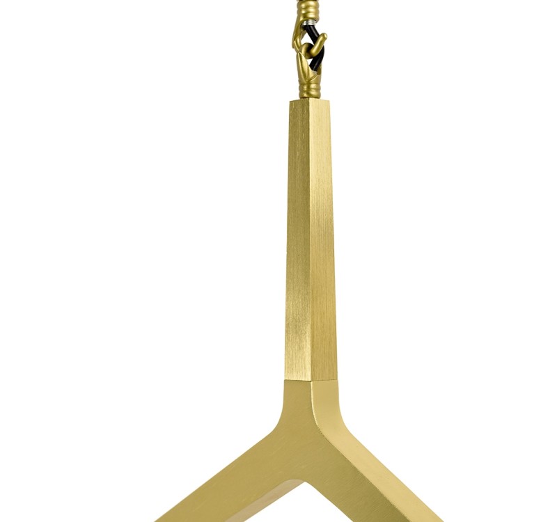 Lampa wisząca CANDELABR 6 złota - aluminium, szkło