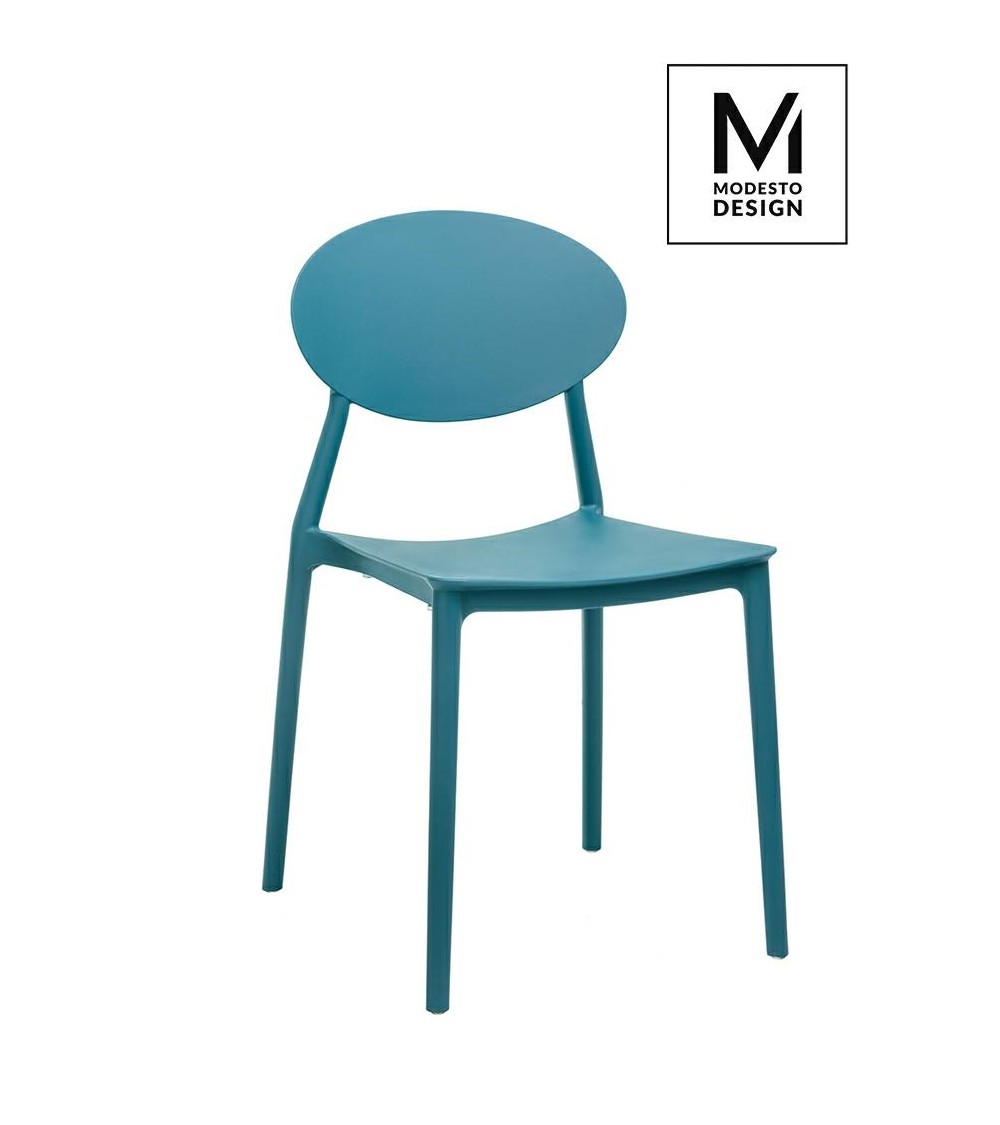 MODESTO krzesło FLEX morskie - polipropylen