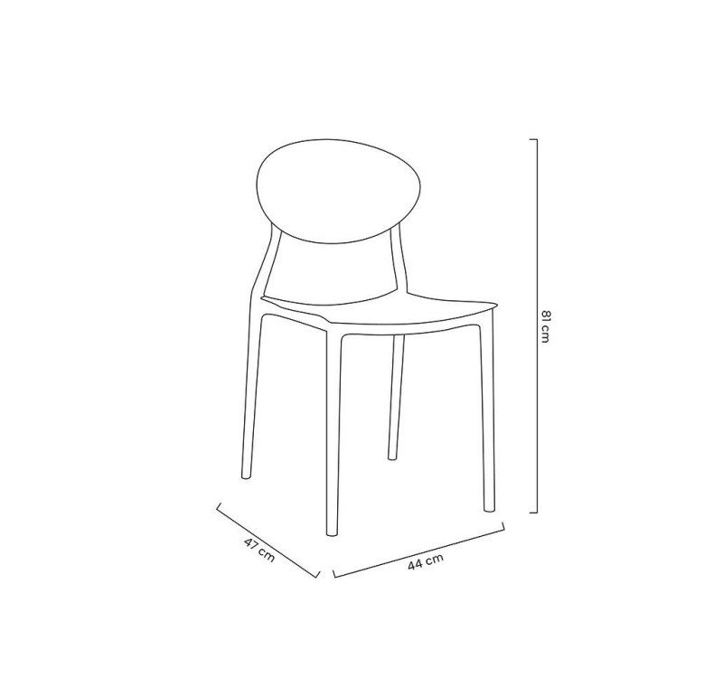 MODESTO krzesło FLEX morskie - polipropylen