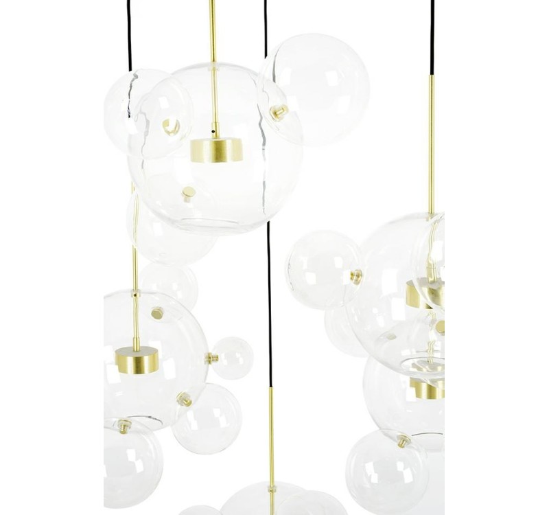 MOOSEE Lampa wisząca CAPRI DISC 5 złota   - 300 LED, aluminium, szkło