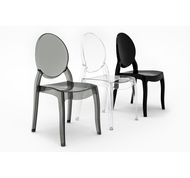 Krzesło ELIZABETH czarne - poliwęglan