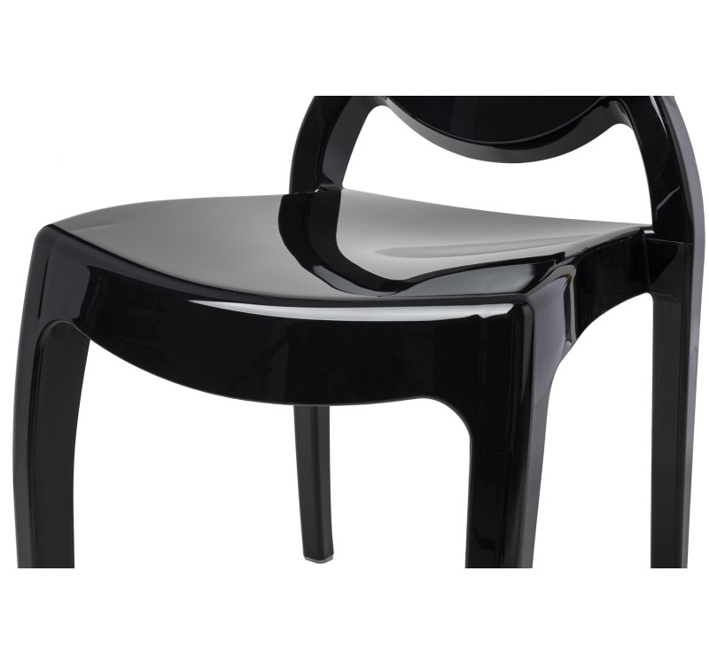 Krzesło ELIZABETH czarne - poliwęglan