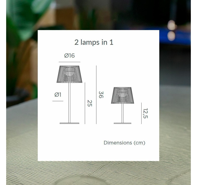 NEW GARDEN lampa stołowa OKINAWA SOLAR    & BATTERY