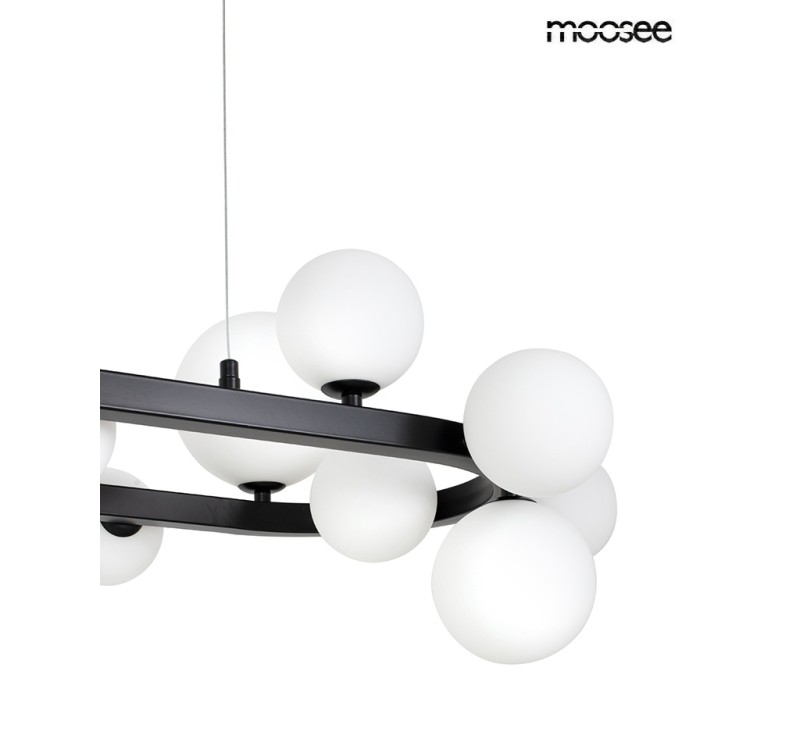 MOOSEE lampa wisząca ALURE OVAL 120       czarna/mleczna