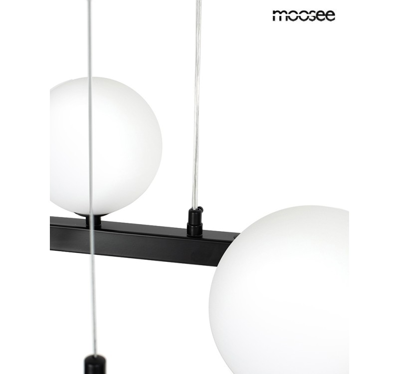 MOOSEE lampa wisząca ALURE OVAL 120       czarna/mleczna