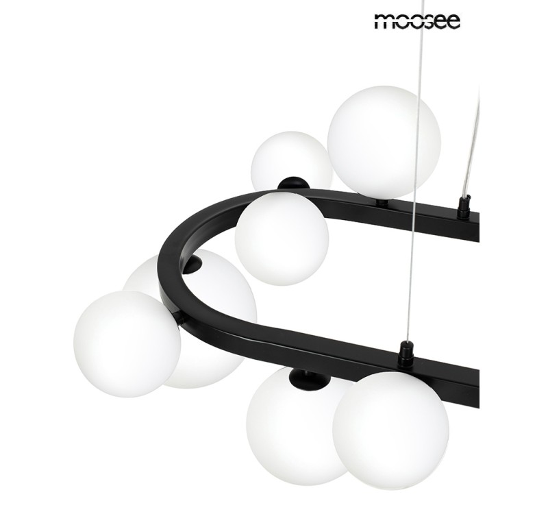 MOOSEE lampa wisząca ALURE OVAL 120       czarna/mleczna