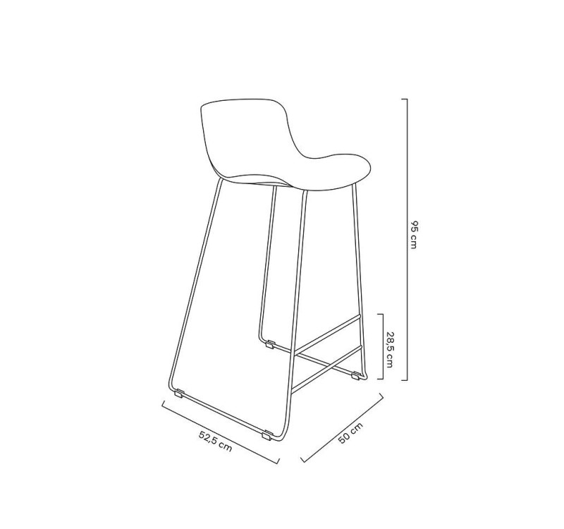 Krzesło barowe COMA 76 czarne