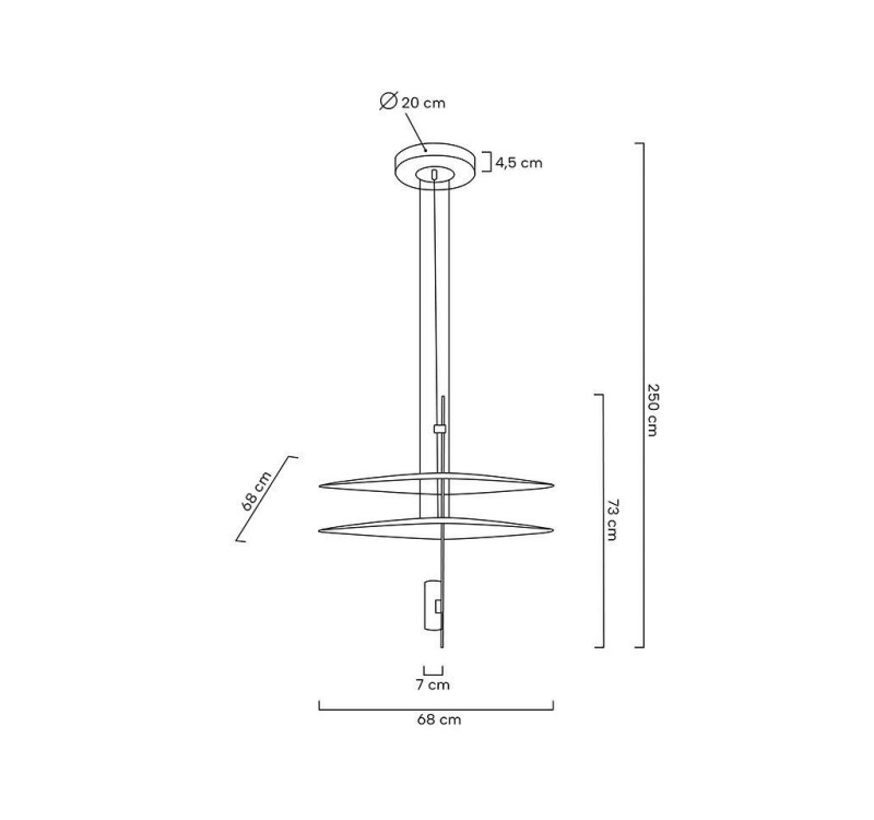 MOOSEE lampa wisząca PARROT 68 złota