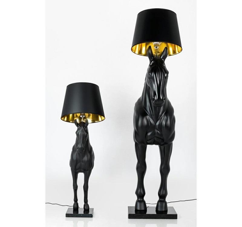 MOOSEE lampa podłogowa KOŃ HORSE STAND    M czarna - włókno szklane