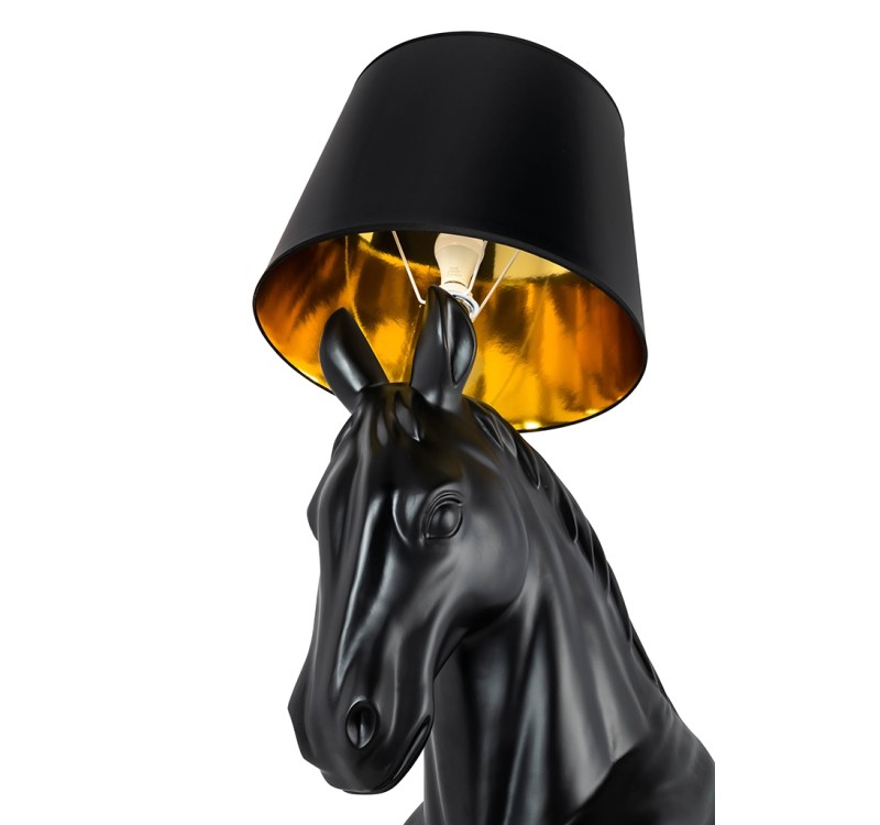 MOOSEE lampa podłogowa KOŃ HORSE STAND    M czarna - włókno szklane