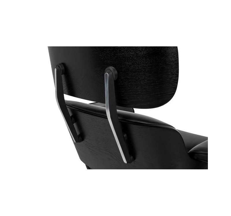 Fotel LOUNGE HM czarny / czarny jesion