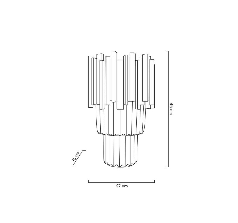Lampa ścienna IMPERIAL WALL GOLD - stal, kryształ