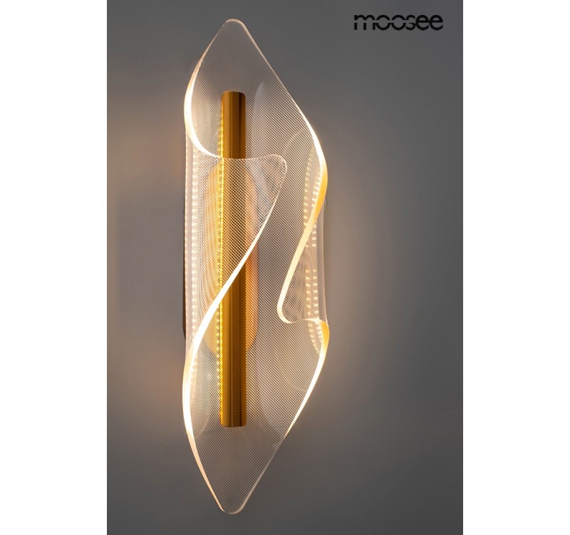 MOOSEE lampa ścienna FROST złota