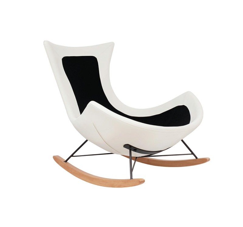 Fotel bujany OTILIA TEDDY biały