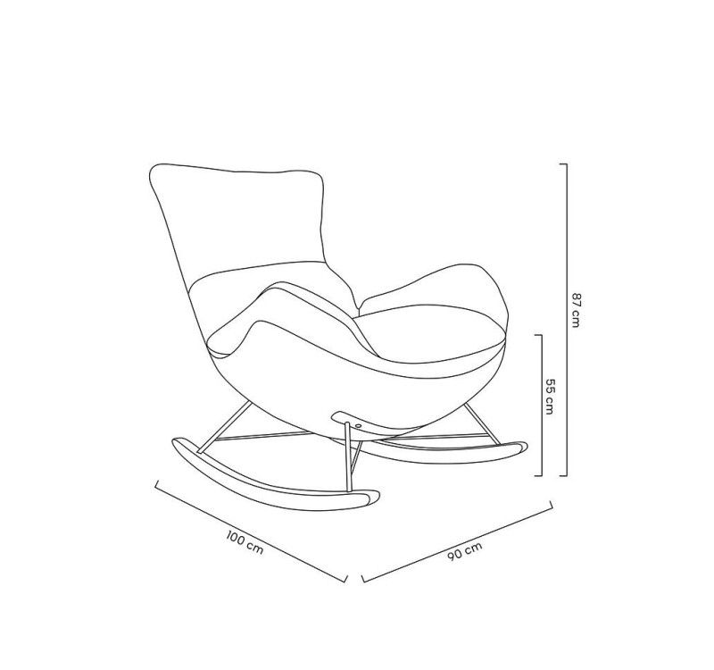 Fotel bujany OTILIA TEDDY biały