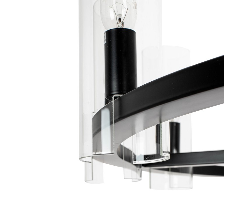 KARE lampa wisząca CANDEL CROWN czarna - szklane klosze