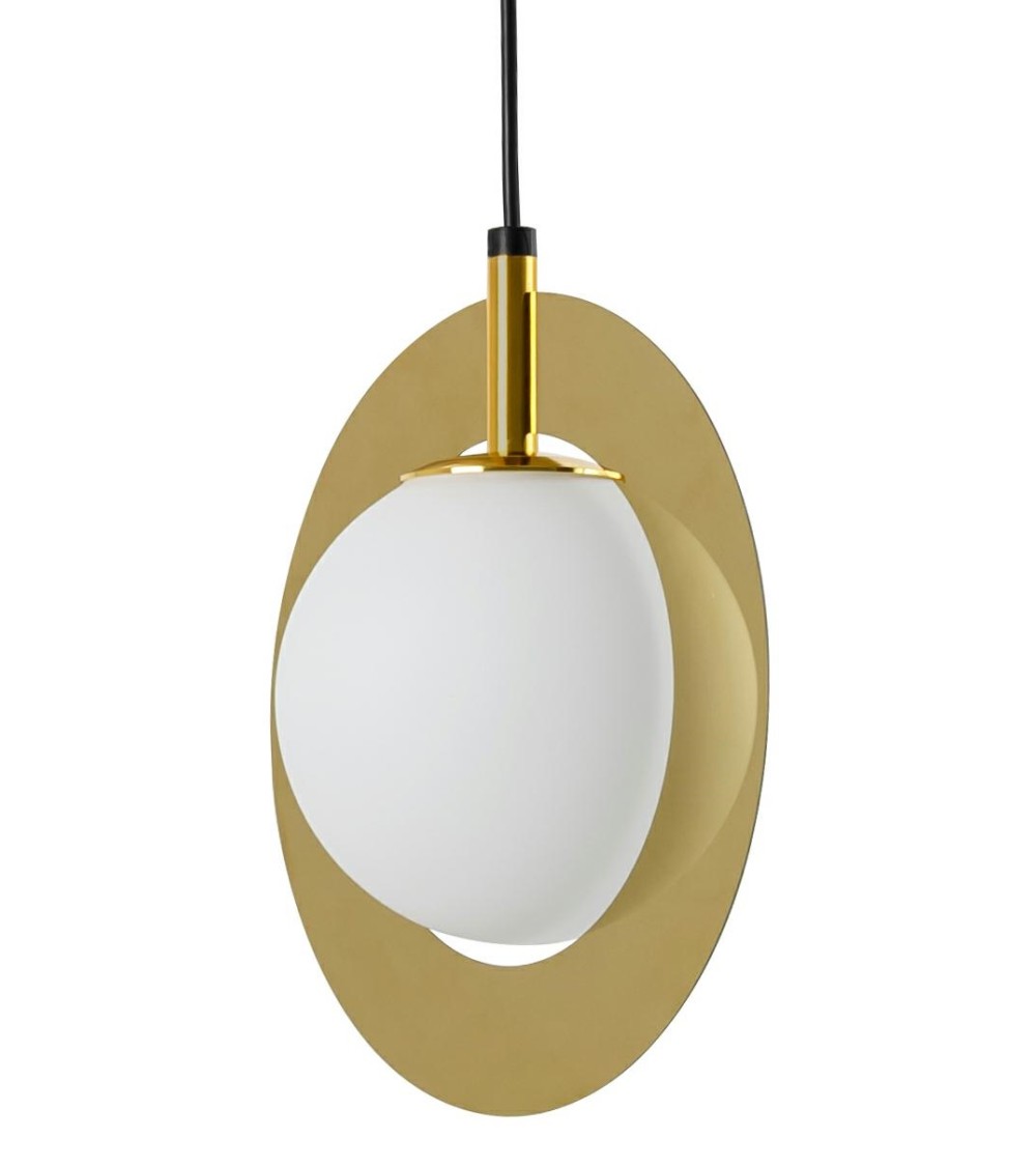 Lampa wisząca AURORA złota - szkło, metal