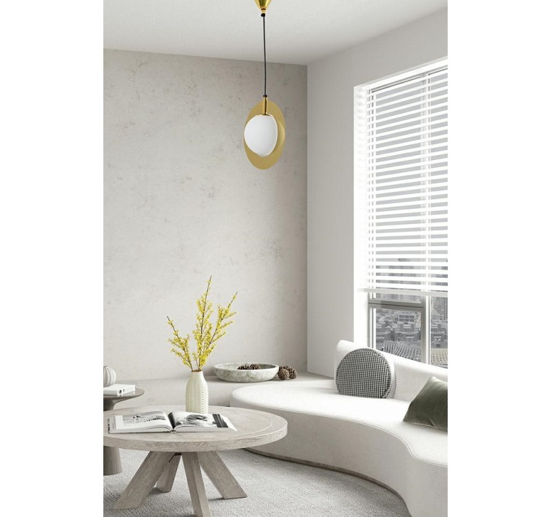 Lampa wisząca AURORA złota - szkło, metal