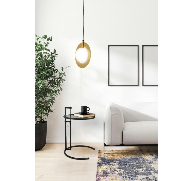 Lampa wisząca AURORA złota - szkło, metal