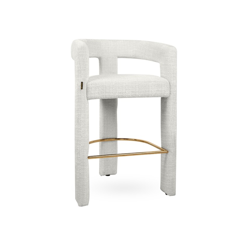 MaMaison krzesło barowe LOGAN białe