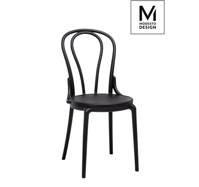 MODESTO krzesło TONI czarne - polipropylen