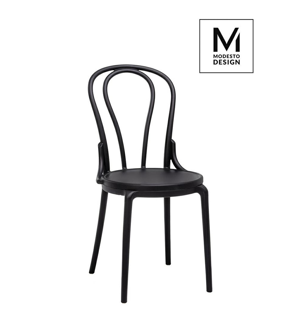 MODESTO krzesło TONI czarne - polipropylen
