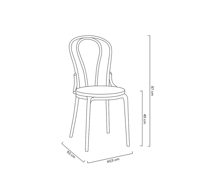 MODESTO krzesło TONI czarne - polipropylen