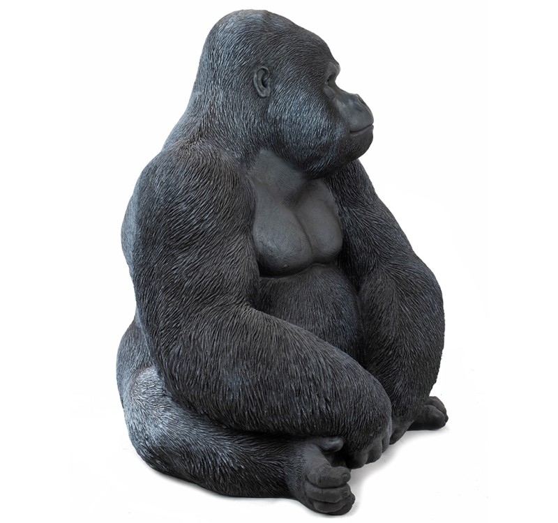 KARE dekoracja stojąca GORILLA XL 76cm czarna