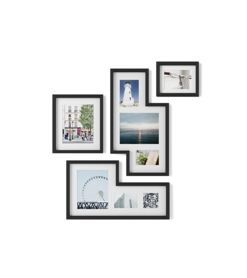 UMBRA zestaw 4 ramek do zdjęć MINGLE czarne