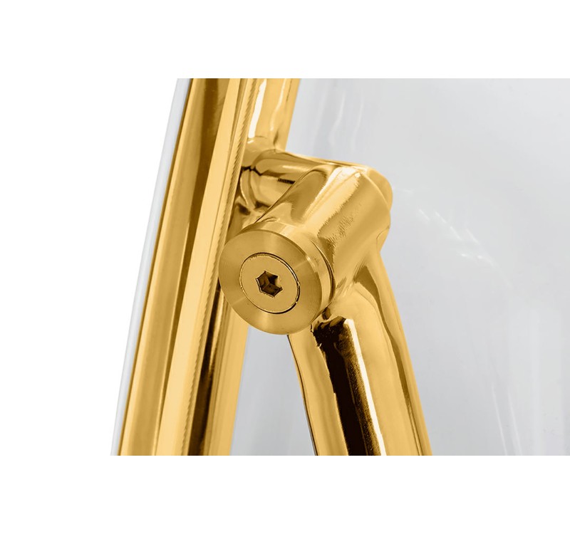 Fotel BUBBLE STAND 2 GOLD VELVET poduszka czarna