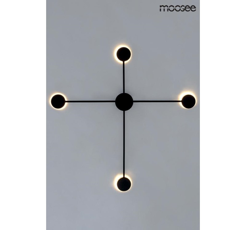 MOOSEE lampa ścienna SHADOW 4 CLOSE czarna