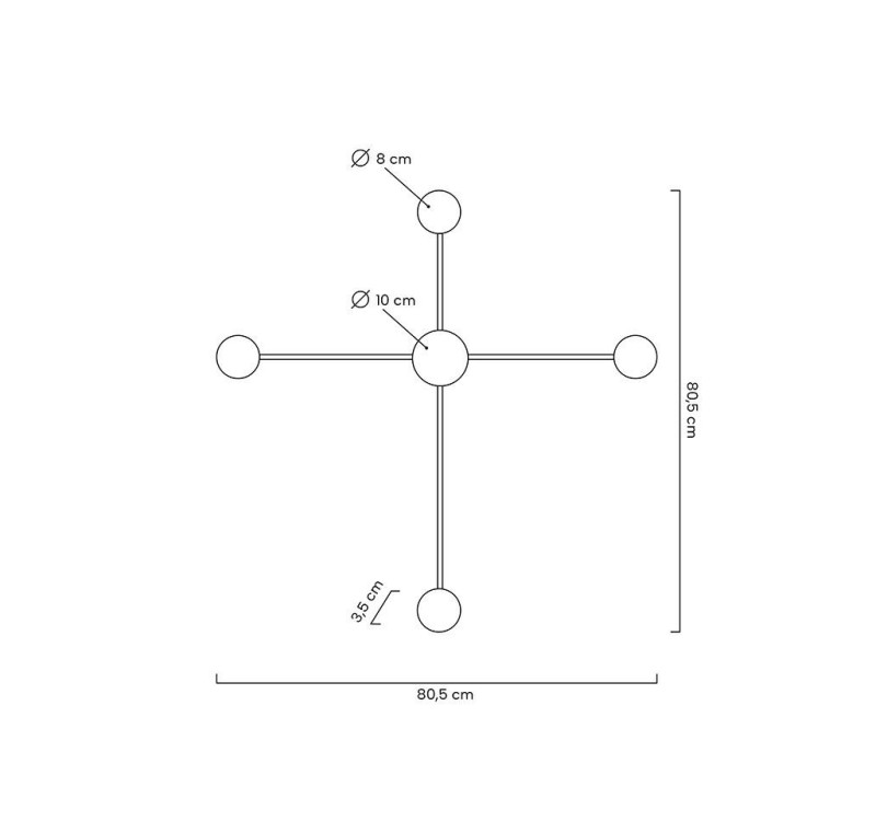 MOOSEE lampa ścienna SHADOW 4 CLOSE czarna