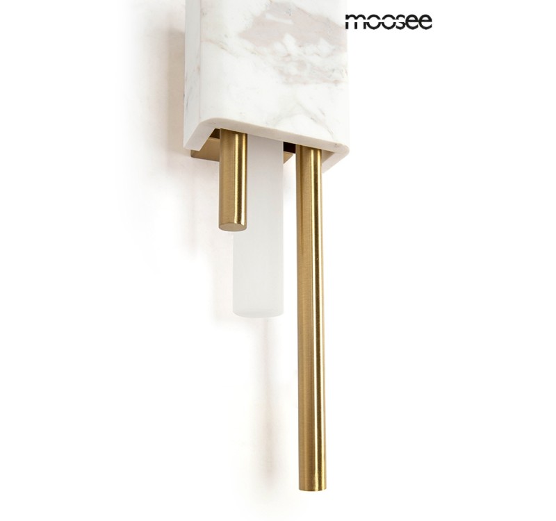 MOOSEE lampa ścienna EVANS biała / złota