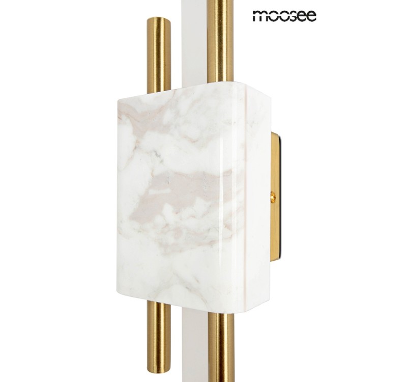 MOOSEE lampa ścienna EVANS biała / złota