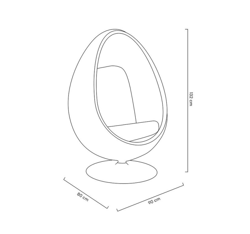 Fotel OVALIA BLACK niebieski