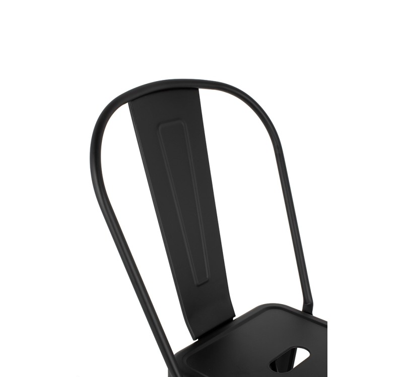 Krzesło barowe TOWER BIG BACK 66 (Paris) czarne