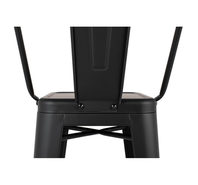 Krzesło barowe TOWER BIG BACK 66 (Paris) czarne