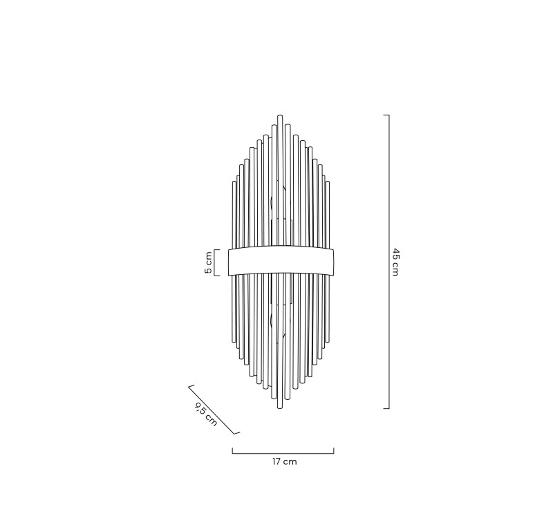 MOOSEE lampa ścienna FLORENS S złota