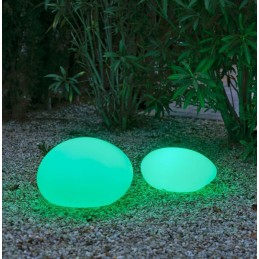 NEW GARDEN lampa ogrodowa PETRA 60 SOLAR & BATTERY biała