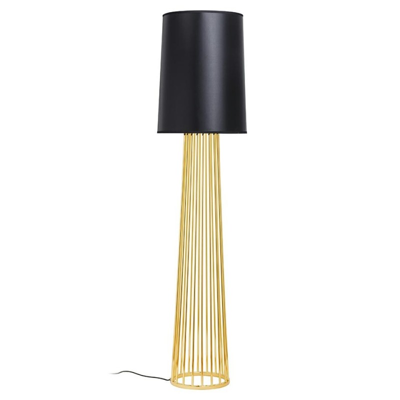 MOOSEE lampa podłogowa HOLMES STRAIGHT    złota z czarnym kloszem