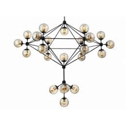 MOOSEE lampa wisząca PLANETARIO 41        czarna - klosze bursztynowe