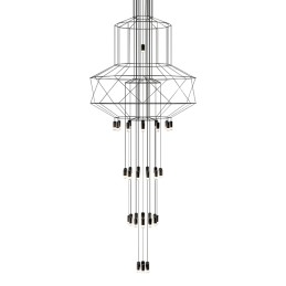 MOOSEE lampa wisząca FLUSSO 43 GRANDE     czarna