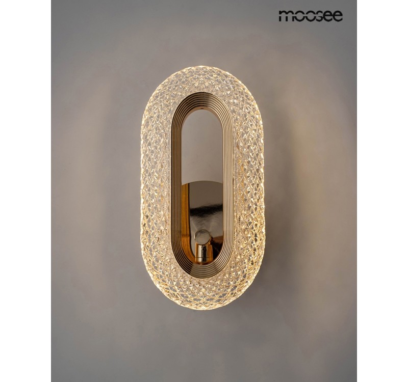 MOOSEE lampa ścienna JEWEL złota