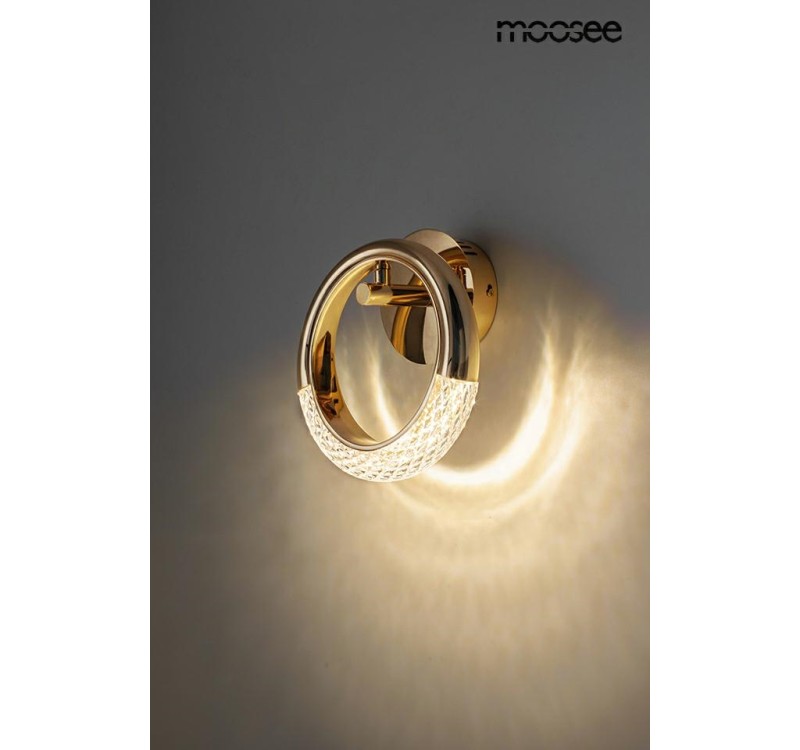 MOOSEE lampa ścienna HELIOS złota
