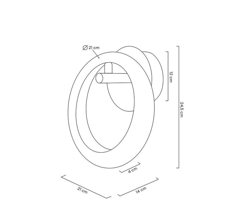 MOOSEE lampa ścienna HELIOS złota