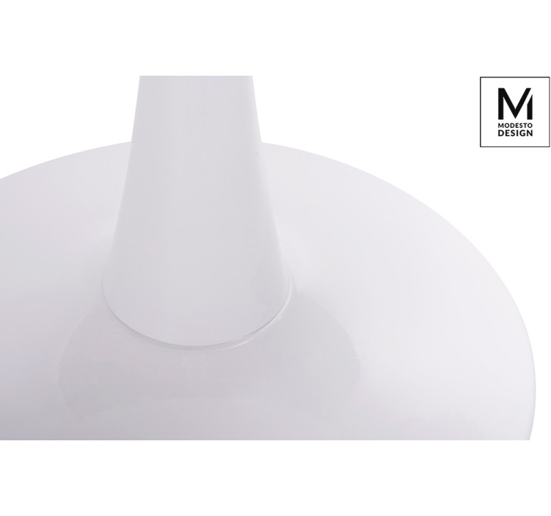 MODESTO stół TULIP FI 90 biały - MDF, podstawa metalowa